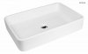 Oltens Lustra umywalka 60,5x35 cm nablatowa prostokątna z powłoką SmartClean biała 40806000